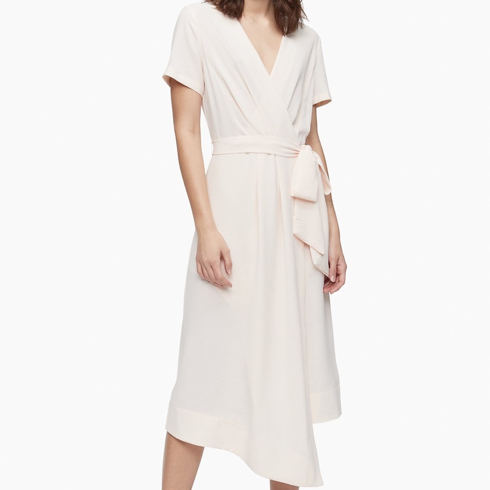 NWOT 💜 CK Asymmetric Midi Wrap Dress in Blossom
